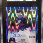 2023 Topps Chrome Update - Bobby Miller RA-BM  - Blue Raywave Auto /150  - SGC 8.5 / 10